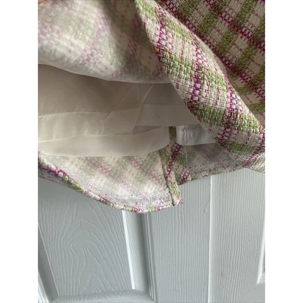 Carlisle Women's Womens 4 Silk Wool Pencil Skirt Pastel Old Money Fem Clean Girl - Picture 3 of 6